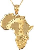 Sankofa Africa map pendant